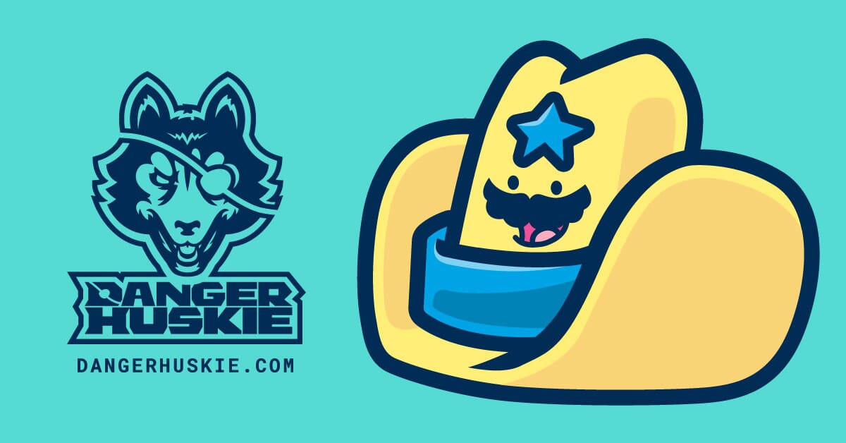 Oversized Foam Cowboy Hat DangerHuskie by Nick Volkert