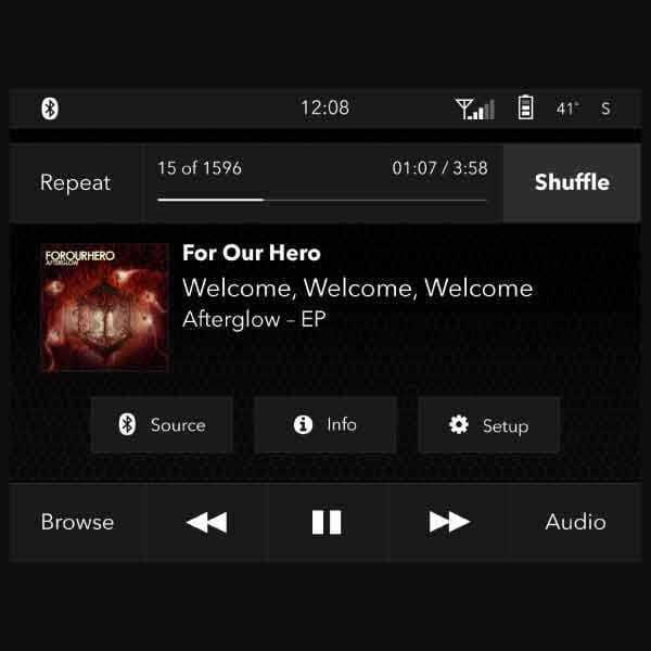 A clean and minimal interface design showcasing basic interactions on how to adjust interface brightness and updating the clock!