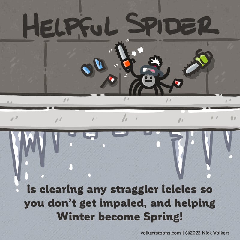 Helpful Spider is stocking up on various weapons and supplies!