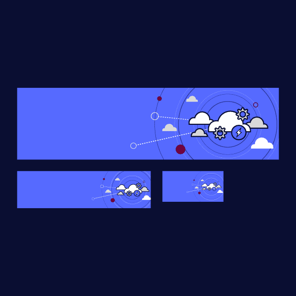 A hero design conveying cloud computing with vector illustrations of cloud and technology.