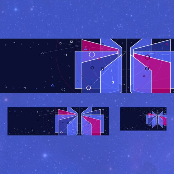 Abstract design for some page heroes for Aries Solutions AI Labs.