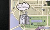 Detail of The Lincoln Memorial from the Potbelly DC map