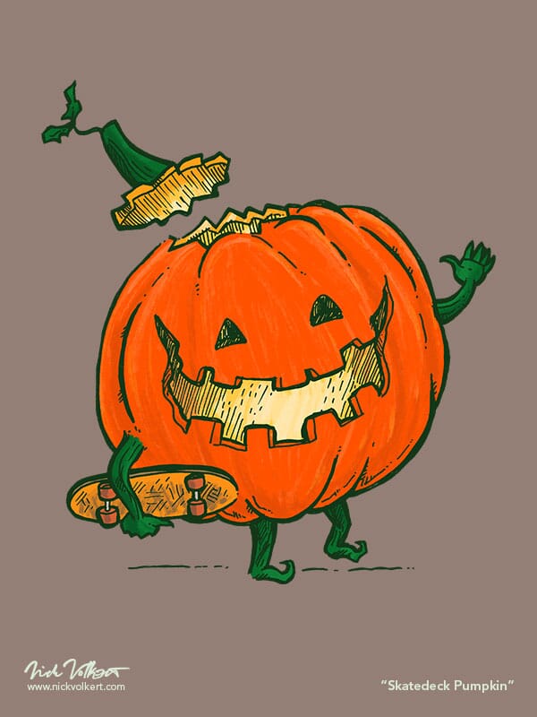 Skatedeck Pumpkin | Nick Volkert aka nickv47 A sweet pumpking ready to skateboard